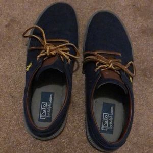 Polo Ralph Lauren Blue Faxon Low Canvas Sneakers